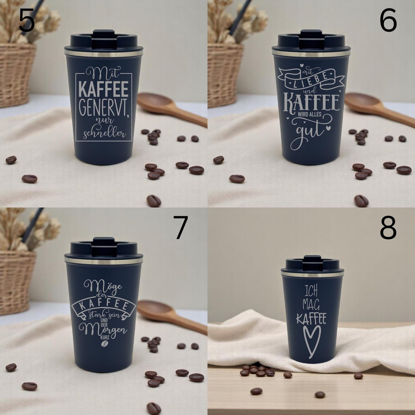 Thermobecher mit Gravur – Sprüche für Kaffeeliebhaber