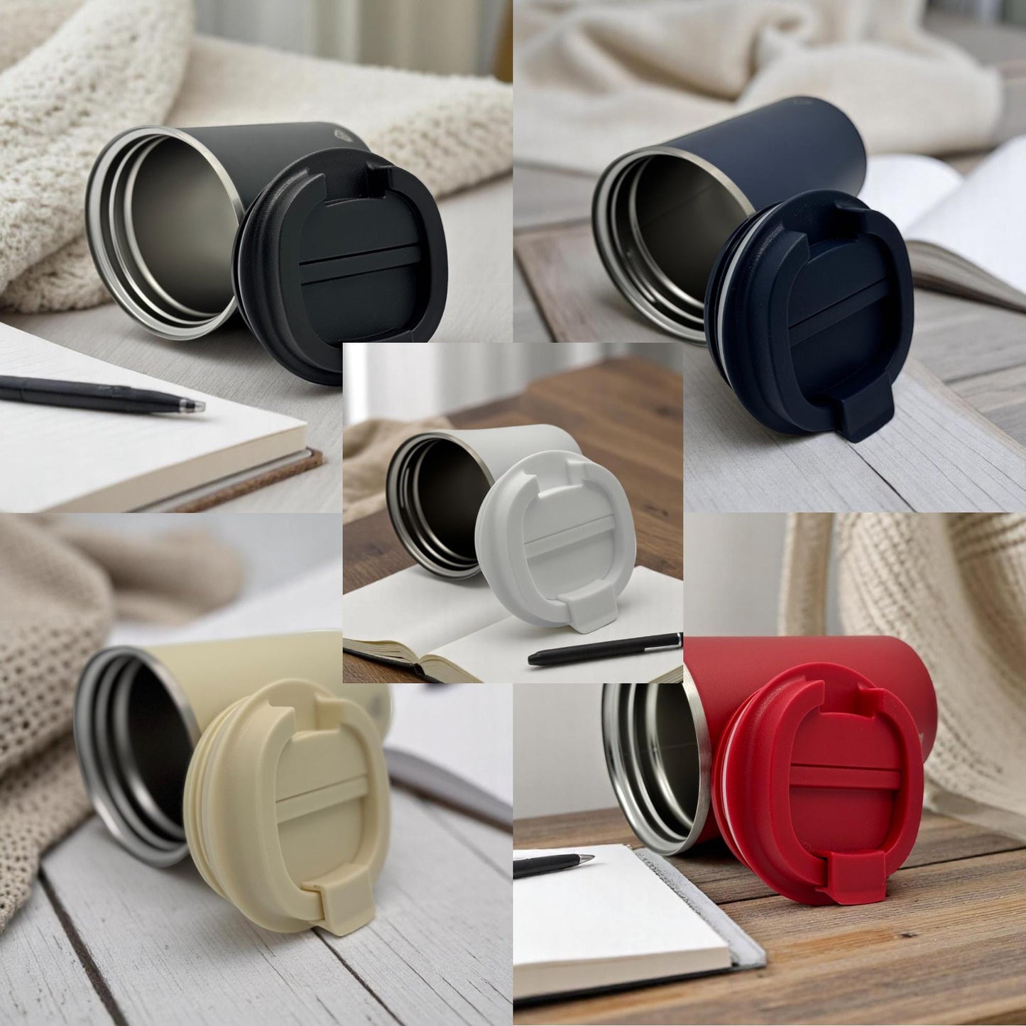 Thermobecher mit Spruch-Gravur aus recyceltem Edelstahl
