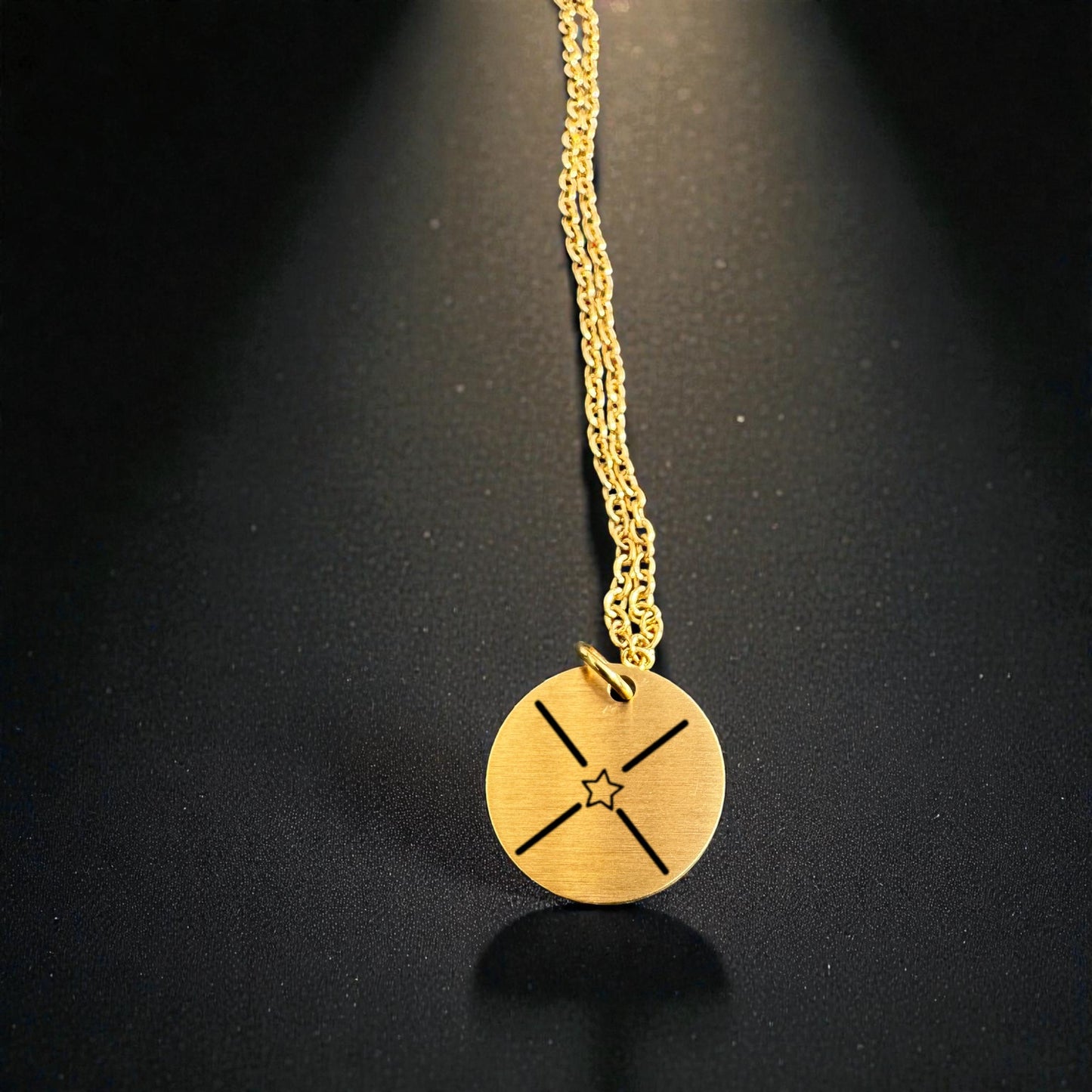 Edelstahl Kette mit Gravur – Rundanhänger 15 mm | Silber, Rosé, Gold (Glanz/Matt)