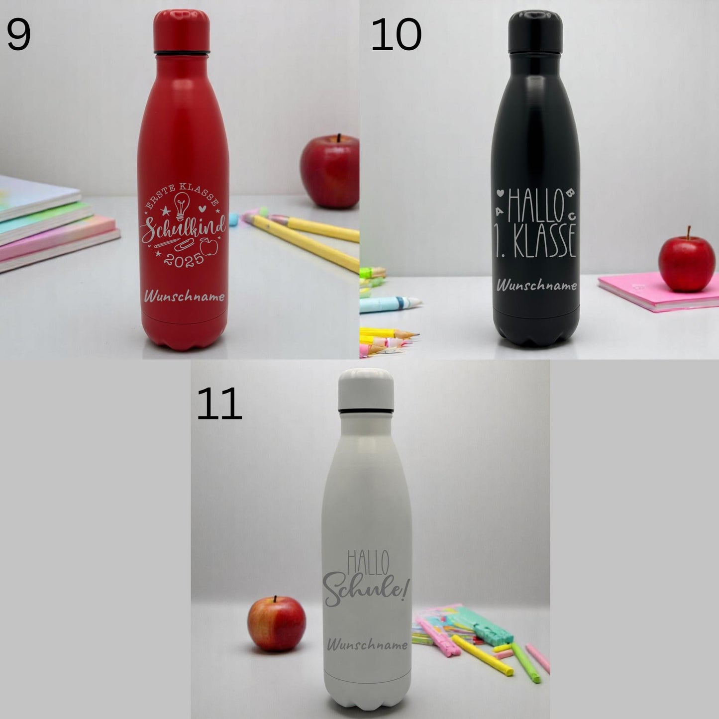 Personalisierte Edelstahl Trinkflasche