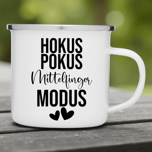 Emaille Tasse Sprüche