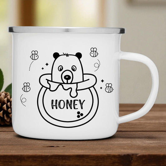 Emaille Tasse Bärchen