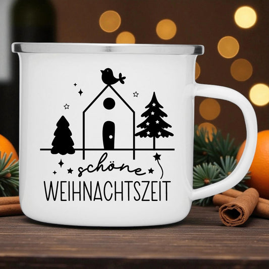 Emaille Tasse Weihnachten