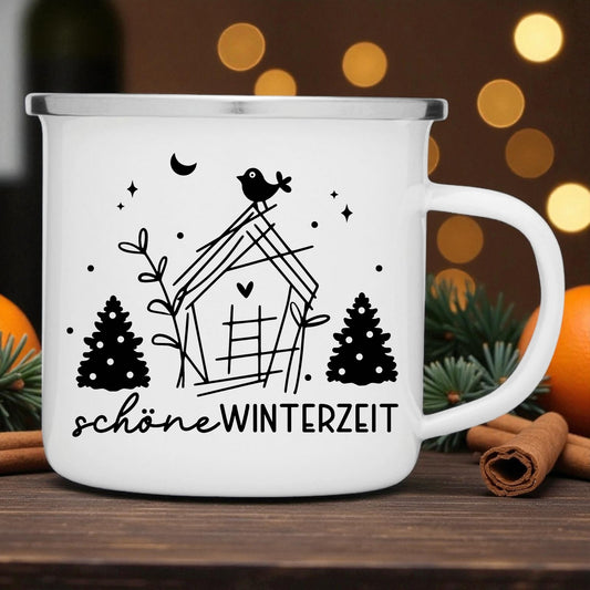 Emaille Tasse Weihnachten