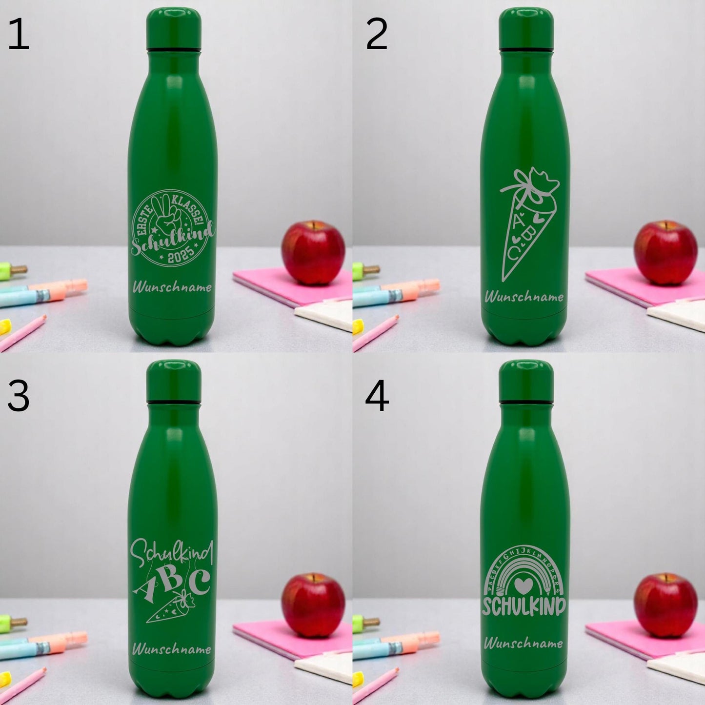 Personalisierte Edelstahl Trinkflasche